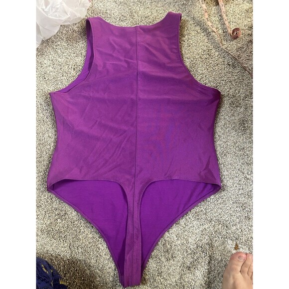 Good American High Shine Body Suit Purple 5 Compression Nylon 2XL - Picture 2 of 6